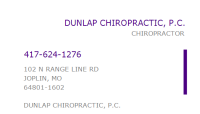 Dunlap chiropractic pc
