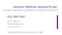 Crosley medical products inc