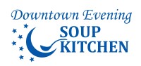 Downtown evening soup kitchen