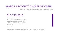 Norell prosthetics orthotics