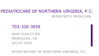 Pediatricare of northern virginia, p.c.