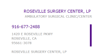 Roseville surgery center, l.p.