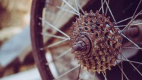Rusty spokes vintage bicycles