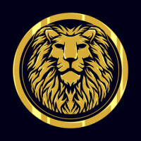 Gold lion design