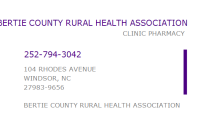 Bertie county rural health association